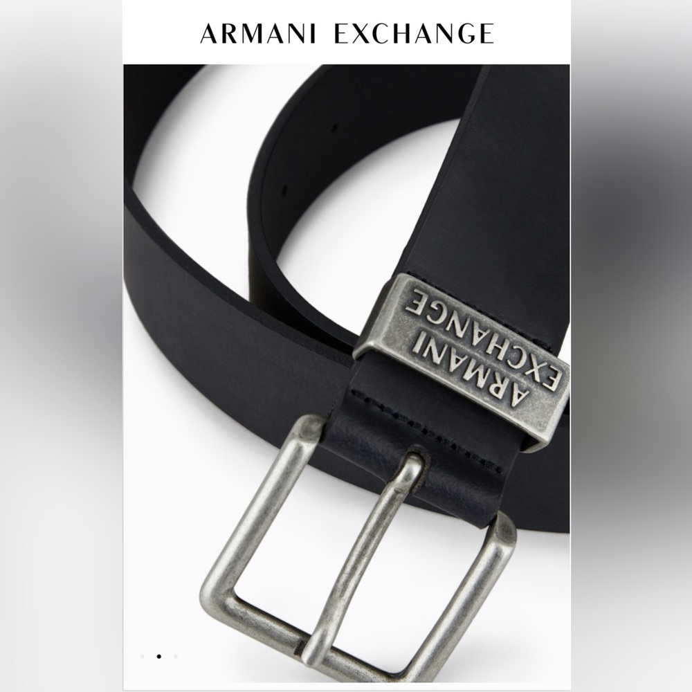 Armani Exchange Black Leather Belt size 100/40. Genuine leather!